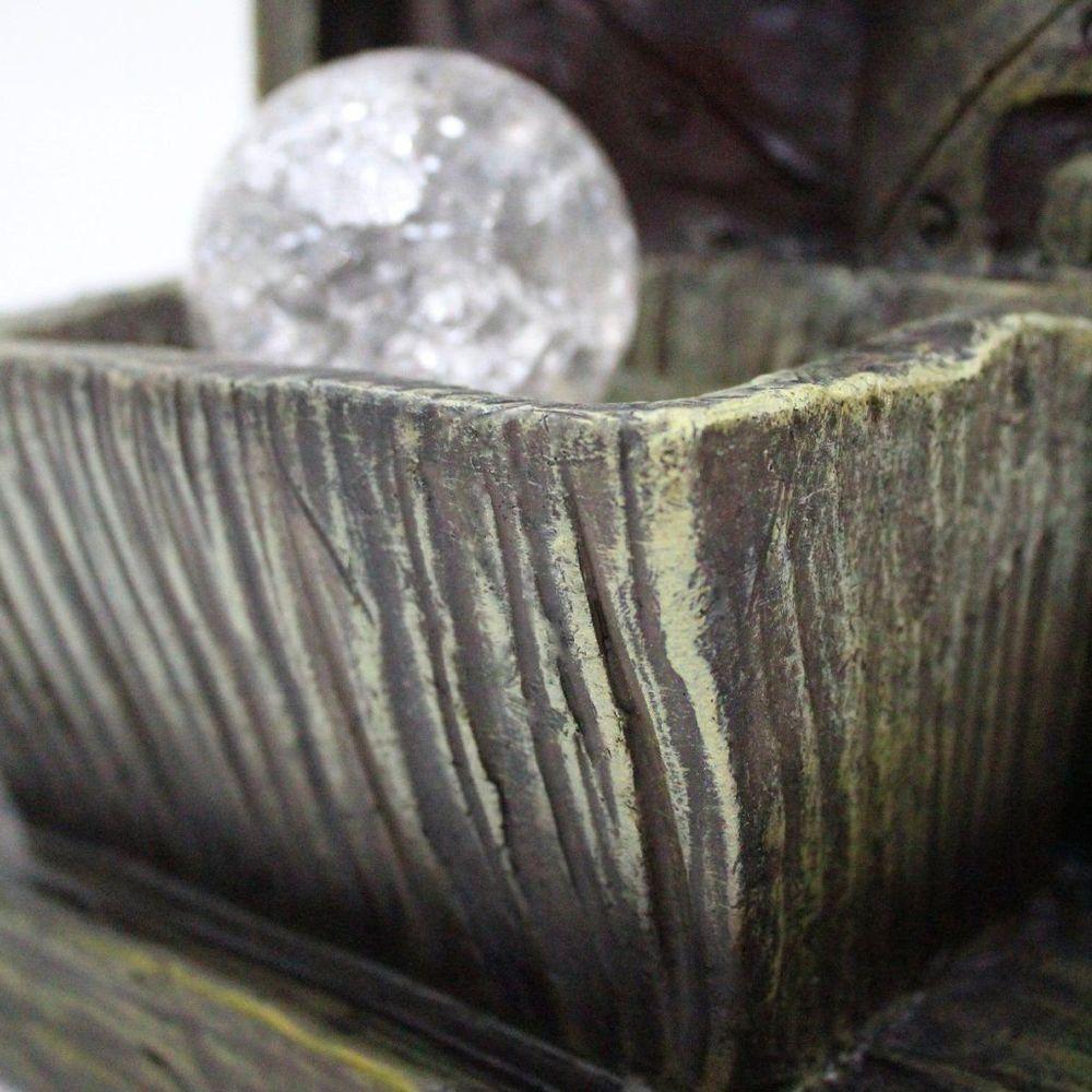 Fonte De água Decorativa 3 Quedas Cascata Luz De Led Bivolt - 2