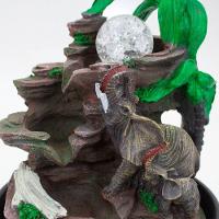 Fonte De água Decorativa Elefantes Cascata Luz De Led Bivolt - 3