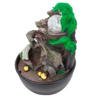 Fonte De água Decorativa Elefantes Cascata Luz De Led Bivolt - 6