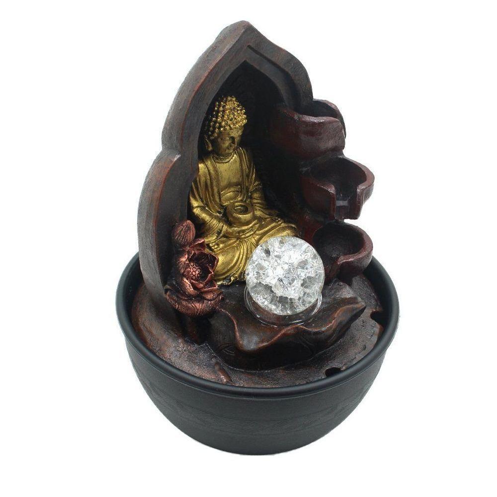 Fonte De água Decorativa Budag 3 Quedas Cascata Luz De Led Bivolt - 2