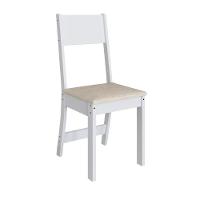 Conjunto Sala De Jantar Fidelitá Siena Com 4 Cadeiras Branco Assento Linho - 2