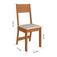 Conjunto Sala De Jantar Fidelitá Siena Com 6 Cadeiras Freijó/off-white Assento Linho - 2