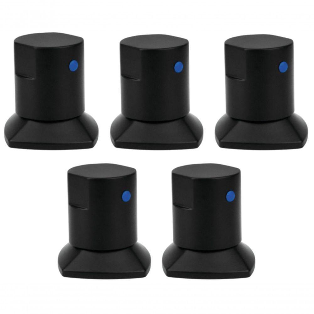 05 Und Acabamento De Registro Preto Encaixe Padrão - 1