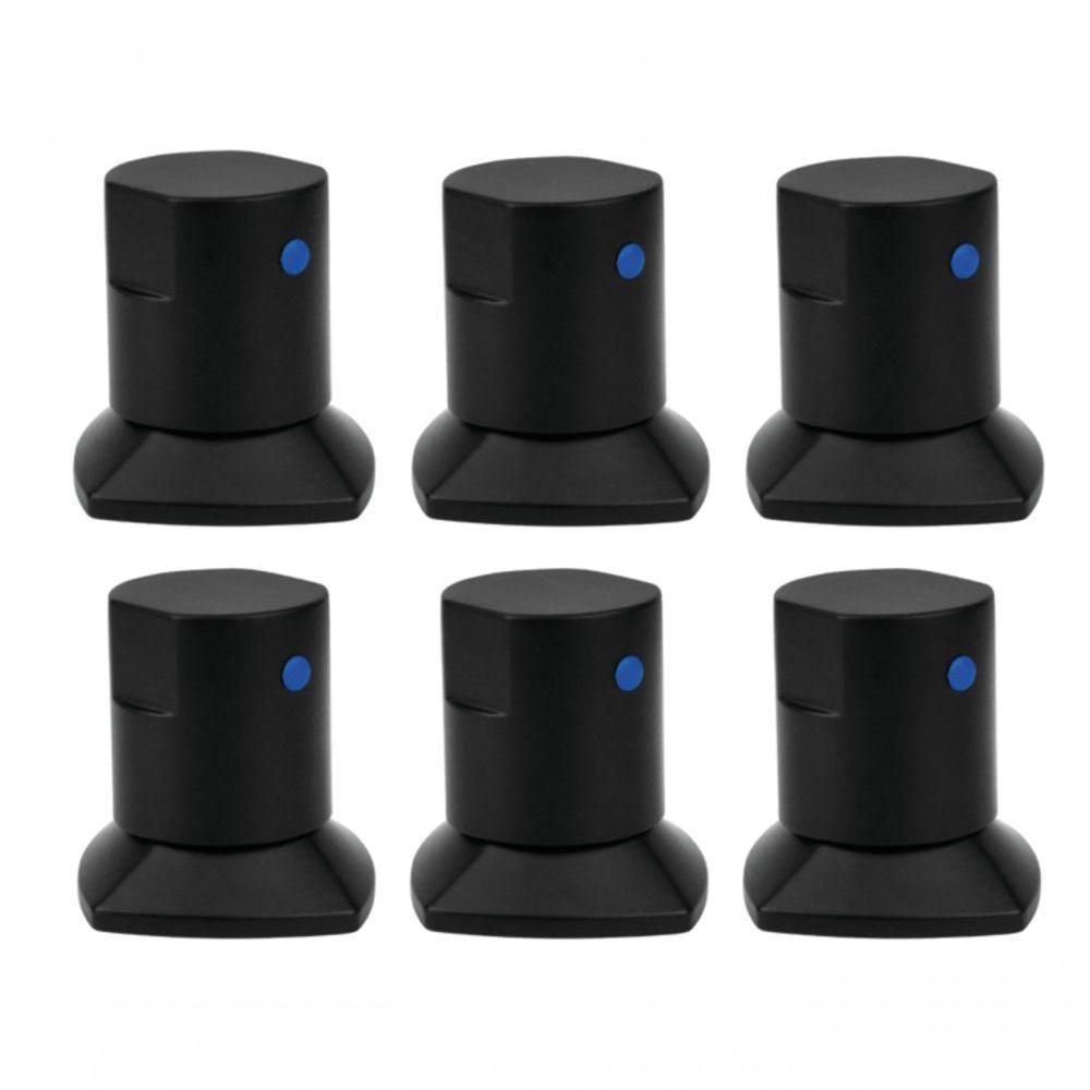 06 Und Acabamento De Registro Preto Encaixe Padrão - 1