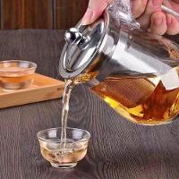 Jarra Com Infr Com Tampa Inox Chaleira Chá Vidro 500ml - 2