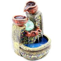 Fonte De água Cascata 3 Quedas Decoração Em Resina - 220v - 2