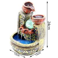 Fonte De água Cascata 3 Quedas Decoração Em Resina - 220v