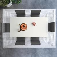 Conjunto Sala De Jantar Fidelitá Itália 170cm Com 6 Cadeiras Freijó/off-white Assento Grafite - 3