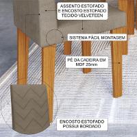 Conjunto Sala De Jantar Fidelitá Itália 170cm Com 6 Cadeiras Freijó/off-white Assento Cacau - 2
