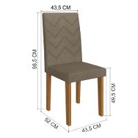Conjunto Sala De Jantar Fidelitá Itália 170cm Com 6 Cadeiras Freijó/off-white Assento Cacau - 5