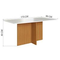 Conjunto Sala De Jantar Fidelitá Itália 170cm Com 6 Cadeiras Freijó/off-white Assento Cacau - 10
