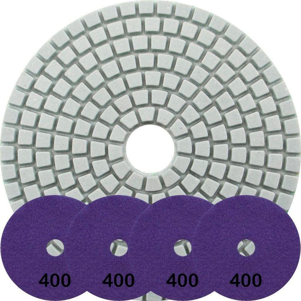 Kit 4 Disco Lixa Polimento úmido Mármore 10 Cm Grão 400 - 1