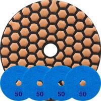 Kit 8 Disco Lixa Polimento A Seco Mármore 10 Cm Grão 50 - 1