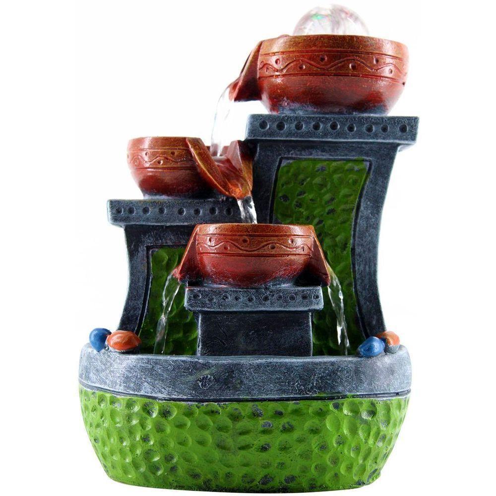 Fonte De água Decorativa Resina Cascata 3 Quedas 5268 Bivolt - 3