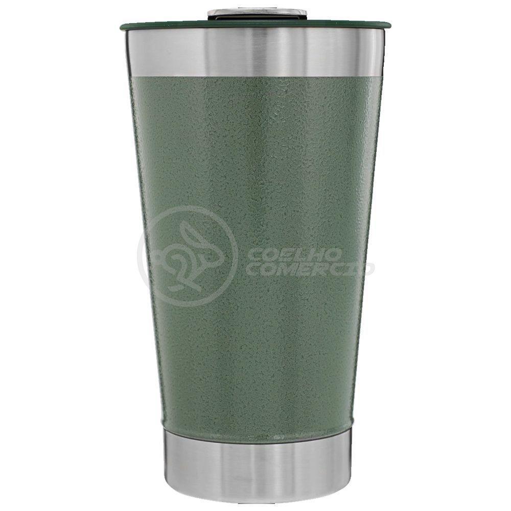 Copo Térmico Com Tampa E Abridor De Garrafa 473ml Verde - 1