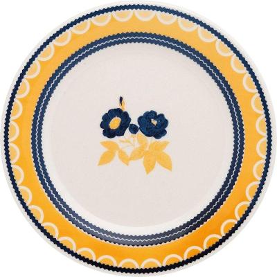 Kit 12 Pratos De Sobremesa Donna Giardino Oxford Cerâmica 19cm