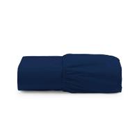 Lençol De Baixo Solteiro Avulso Com Elástico Primor Percal 400 Fios - Azul Marinho - 1