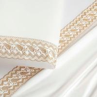 Jogo De Lençol Casal Padrão 4 Peças Percal 400 Fios 100% Algodão Fio Egípico Acetinado - Off White - 3