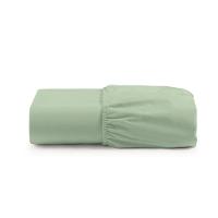 Lençol De Baixo Solteiro Avulso Com Elástico Luiza Algodão Percal 180 Fios - Verde - 1