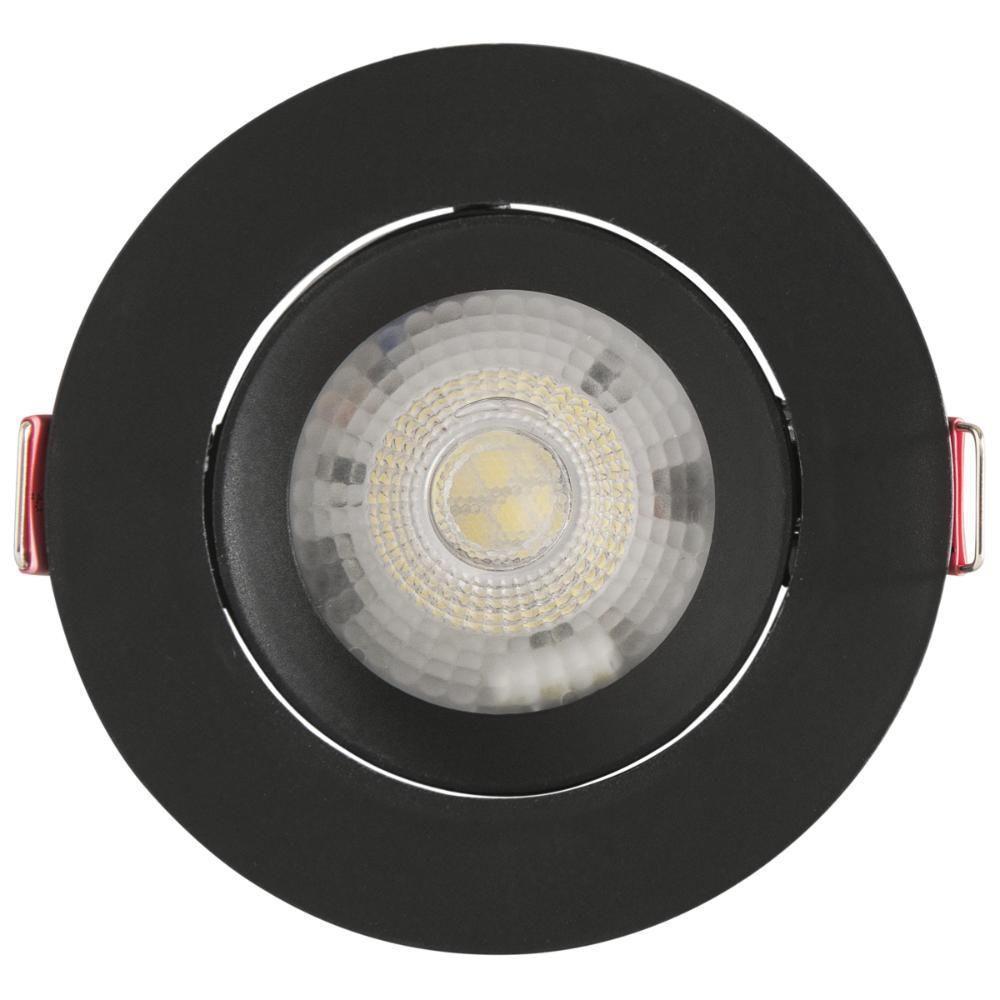 Spot Led Tramontina Redondo 3 W 3000 K Preto Com Luz Amarela - 3
