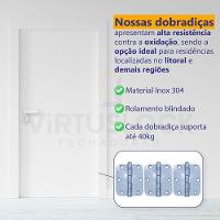 Kit Fechadura Externa Duna Imab + 3 Dobradiças C/red De Inox 3 ½ X 3 - 2