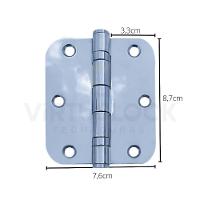Kit Fechadura Externa Tera Imab + 3 Dobradiças C/red De Inox 3 ½ X 3 - 3