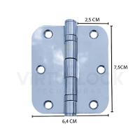 Kit Fechadura Externa Tera Imab + 3 Dobradiças C/red De Inox 3 X 2 ½ - 3