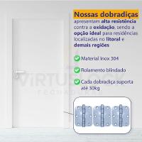 Kit Fechadura Externa Duna Imab + 3 Dobradiças C/red De Inox 3 X 2 ½ - 3