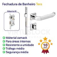 Kit Fechadura Banheiro Tera Imab + 3 Dobradiças C/red De Inox 3 X 2 ½ - 2