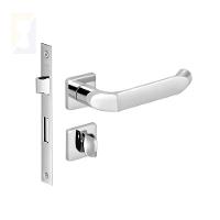 Kit Fechadura Banheiro Tera Imab + 3 Dobradiças C/red De Inox 3 X 2 ½ - 3