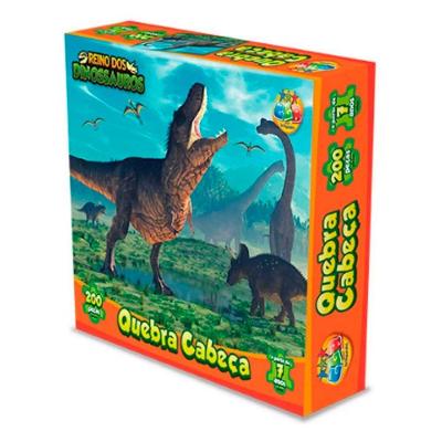 Quebra Cabeça Dinossauros 200 Peças