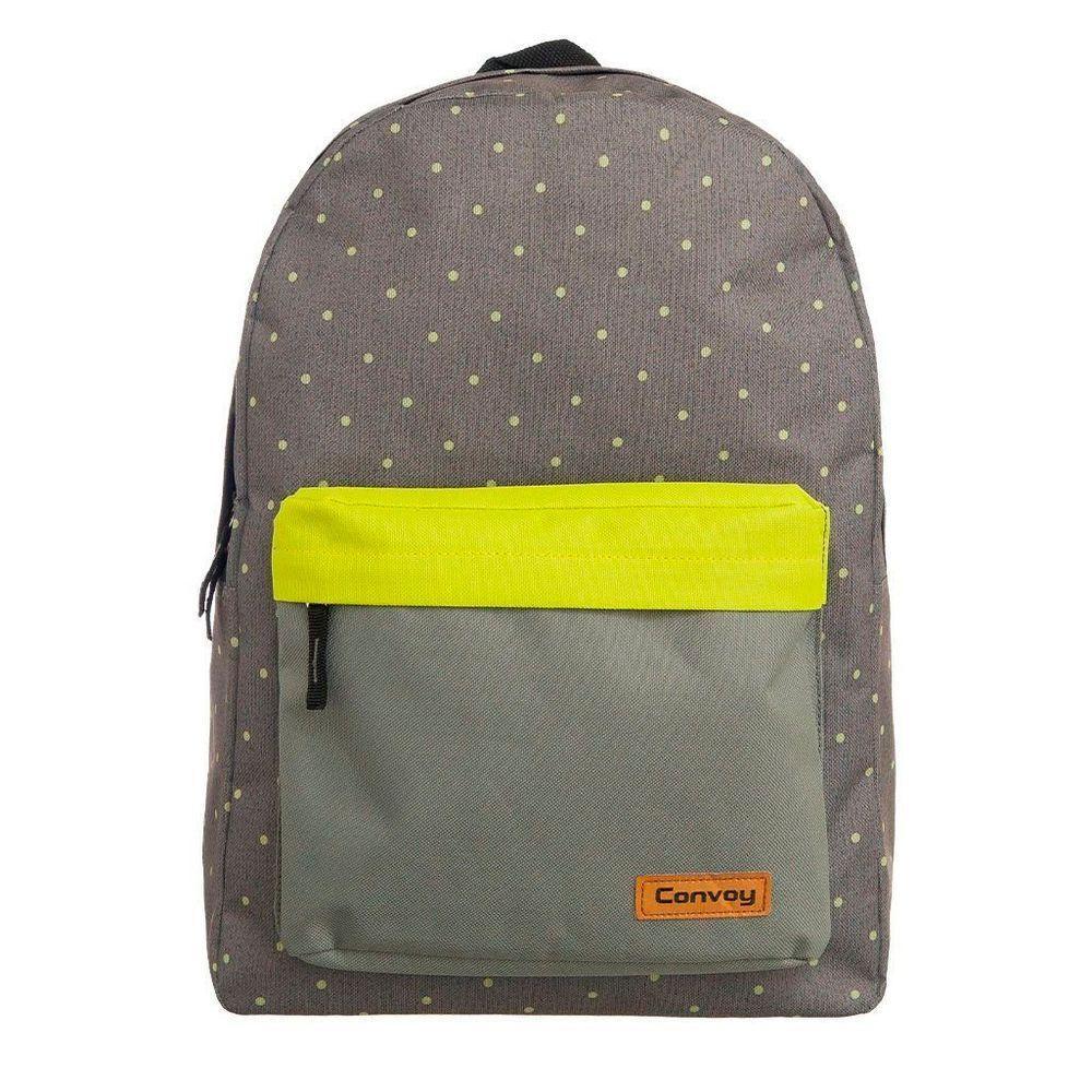 Bolsa Mochila Escolar Cinza Com Poá Feminina - 1