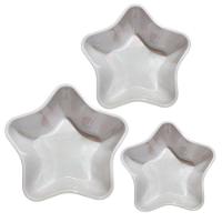 Jogo De Tigelas Melamina Branca Estrela 3 Peças - 1