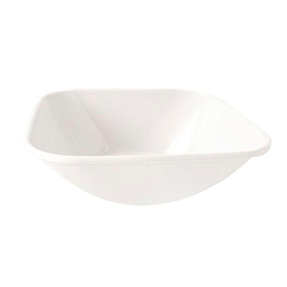 Kit 04 Tigelas Melamina Quadrada Branca 1,150ml - 1