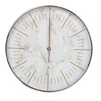 Relógio De Parede Rose Gold 30cm Fundo Em Desenhos De Mármore - 1