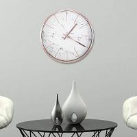 Relógio De Parede Rose Gold 30cm Fundo Em Desenhos De Mármore - 3