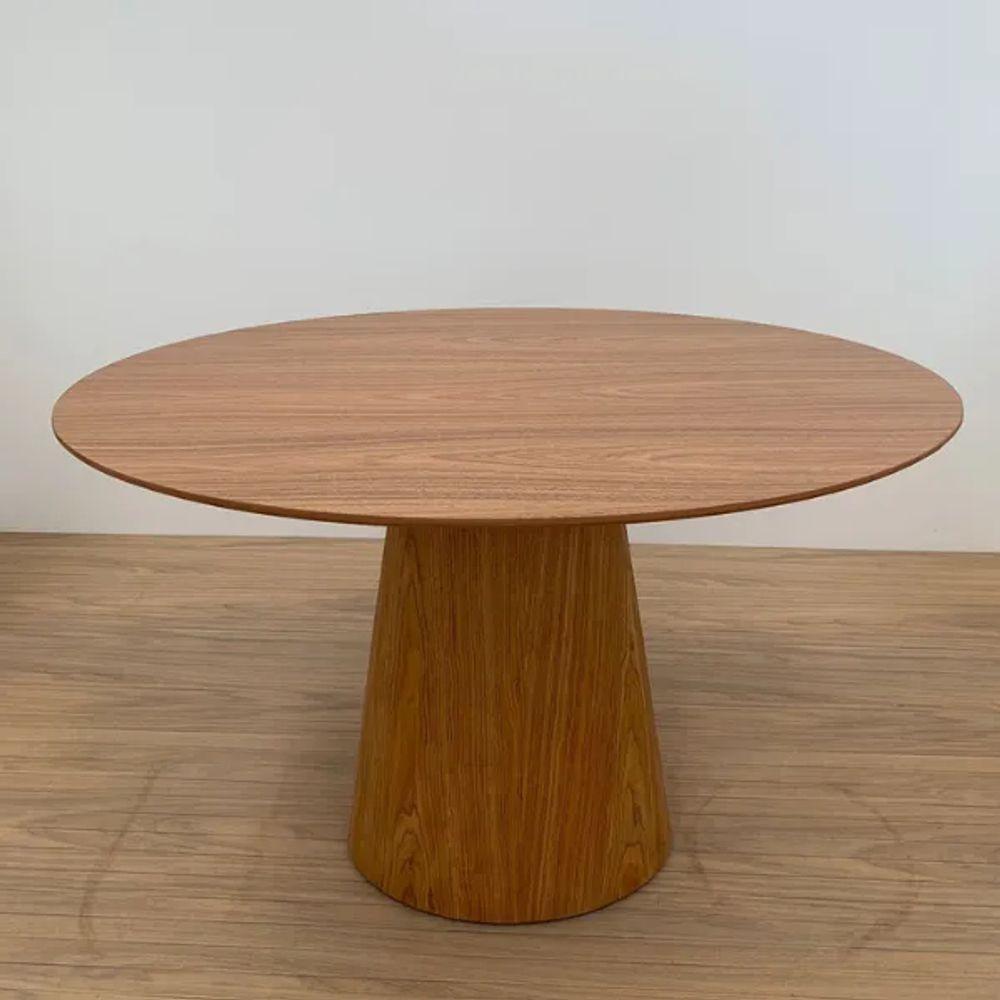 Mesa De Jantar Redonda Cone 130 Cm Freijó Cor Marrom - 2