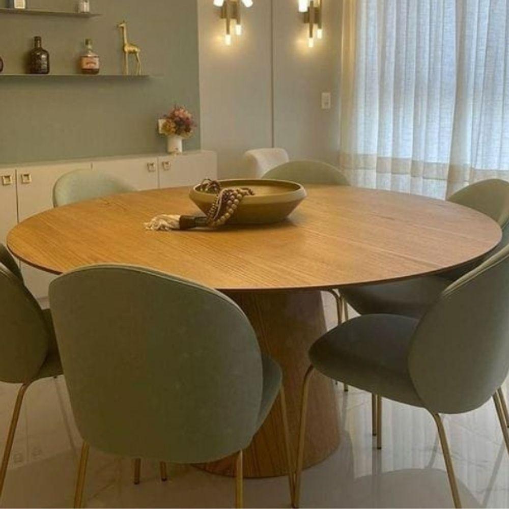 Mesa De Jantar Redonda Cone 120 Cm Freijó Cor Marrom - 2