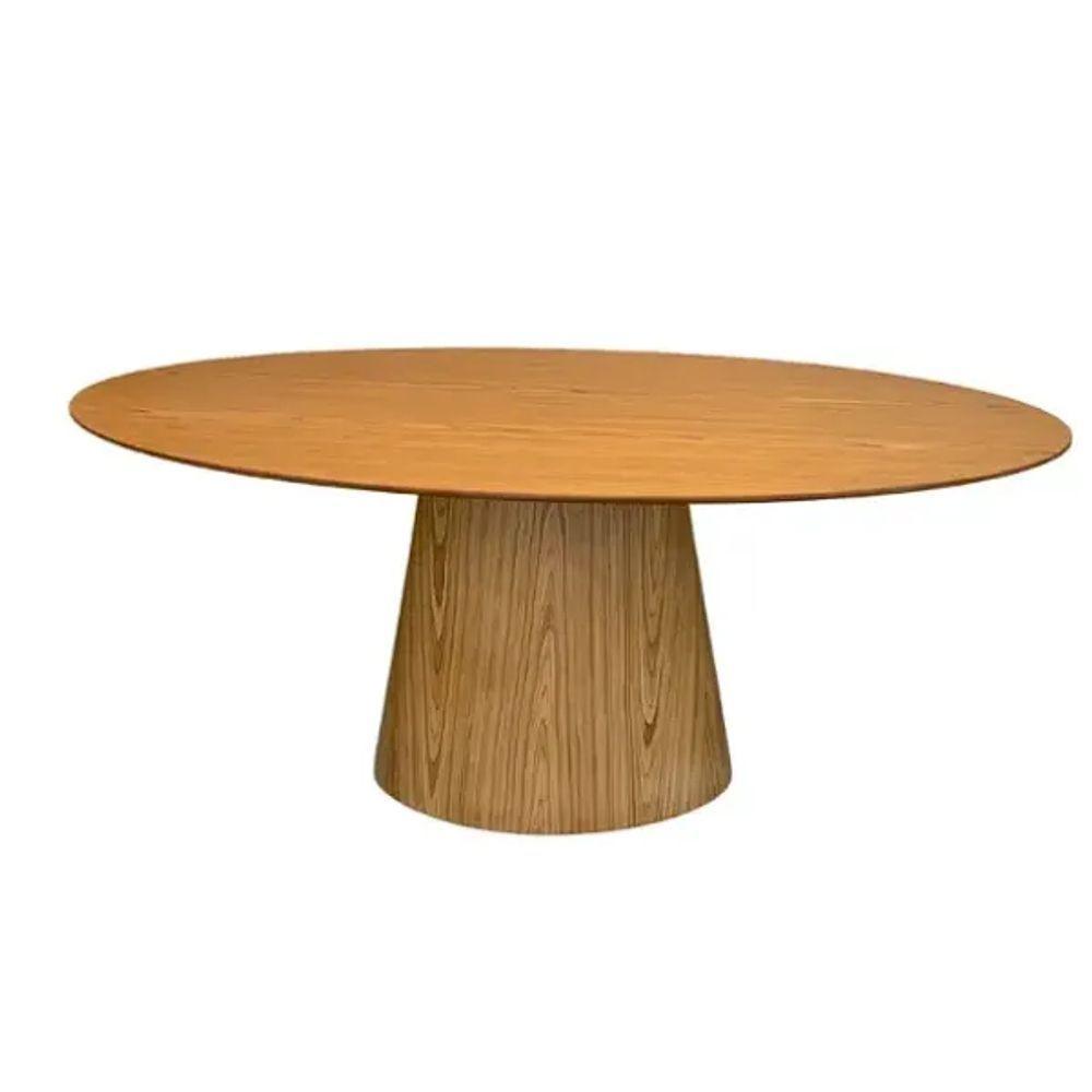 Mesa De Jantar Oval Cone 160x90 Cm Freijó Cor Marrom - 1