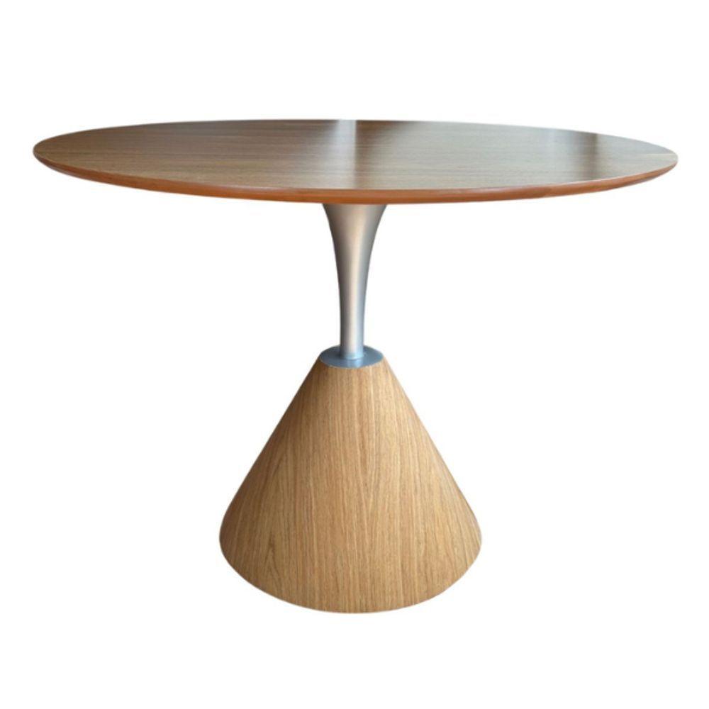 Mesa De Jantar Cone Redonda Masp 110 Cm Tampo Freijó Base Freijó Cor Marrom - 5