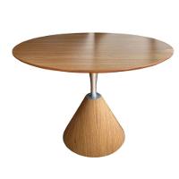 Mesa De Jantar Cone Redonda Masp 110 Cm Tampo Freijó Base Freijó Cor Marrom - 1