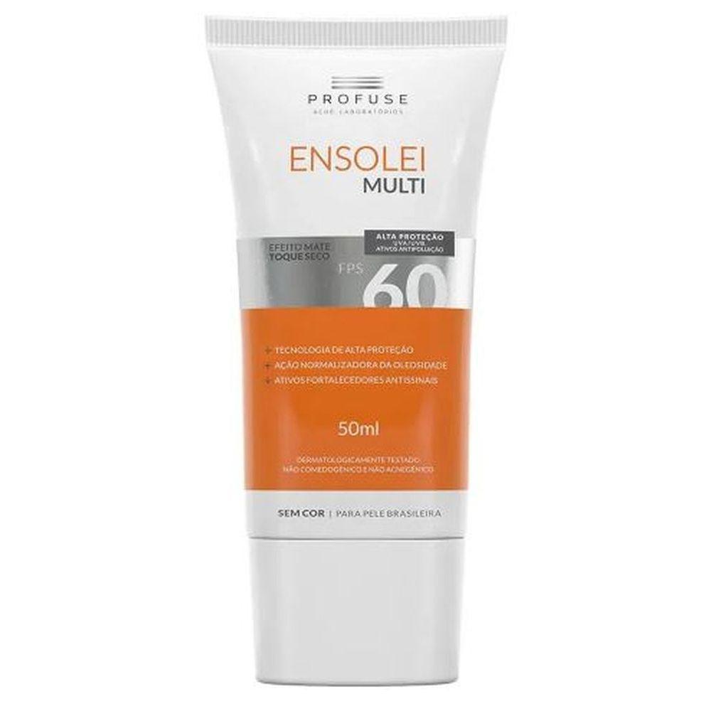 Protetor Solar Ensolei Multi Fps 60 Efeito Mate Profuse Sem Cor 50ml - 1