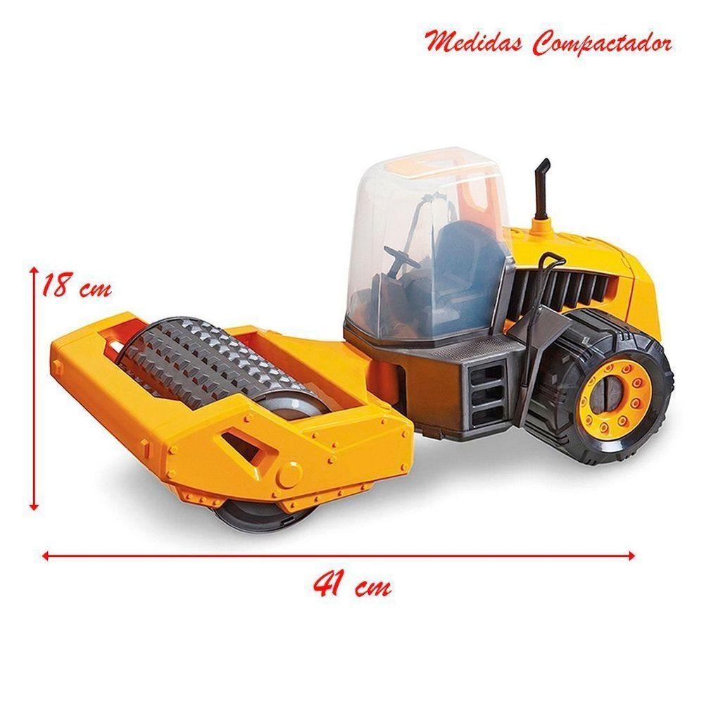 Brinquedo Trator Articulável Sx Compactor Construction Machine Máquina De Construção - 2