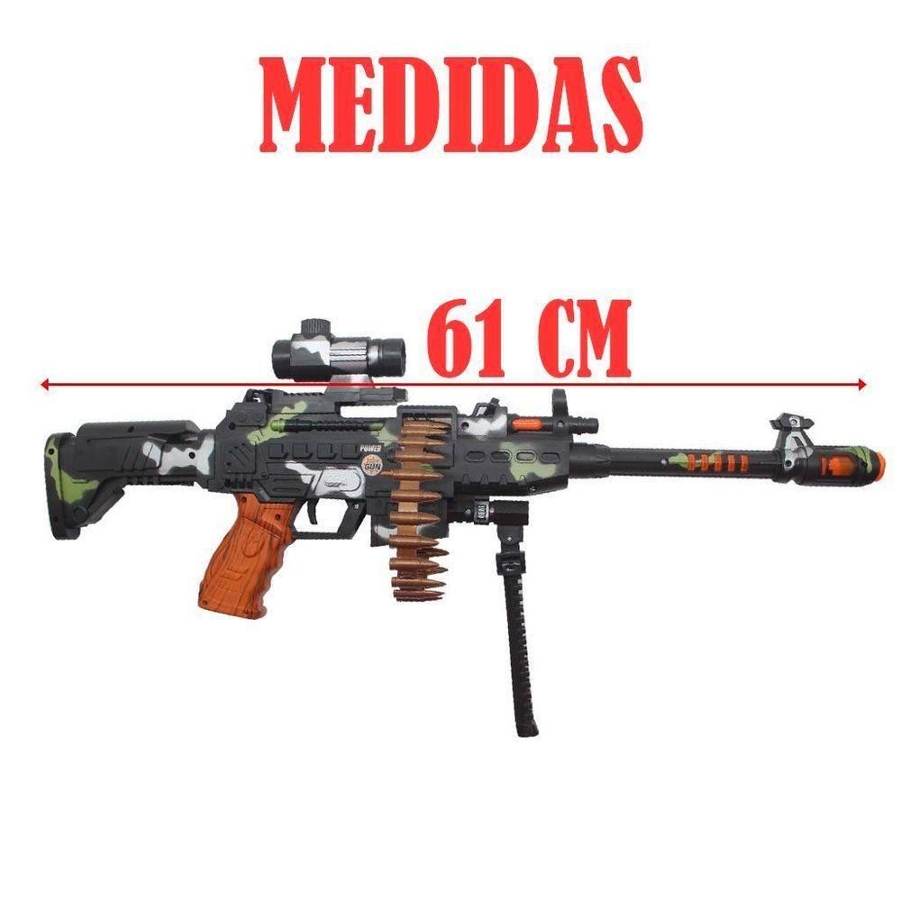 Metralhadora Arma De Brinquedo Mira à Laser Com Som E Luz - 6