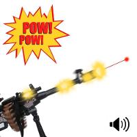 Metralhadora Arma De Brinquedo Mira à Laser Com Som E Luz - 5