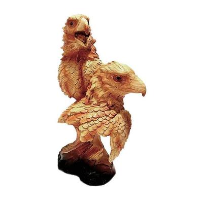Decoração Escultura Cabeças De águia Estátua Em Resina 23cm