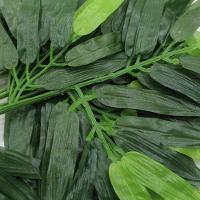 12 Ramos Decoração Arranjo Bambu Artificial Planta Decorativa Plástico 4 Galhos Cada 42cm - 2