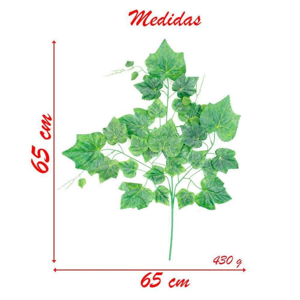 12 Ramos Decoração Arranjo Uva Artificial Planta Decorativa Plástico 5 Galhos Cada 65cm - 5