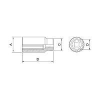 Soquete Estriado Longo Em Aço Cromo Vanadio 15/16 - Encaixe 1/2 Tramontina Pro - 5