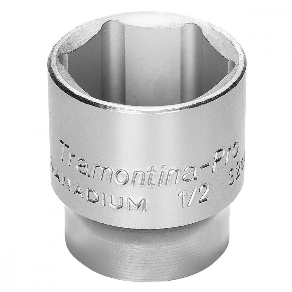 Soquete Sextavado Em Aço Cromo Vanadio 8 Mm - Encaixe 1/2 Tramontina Pro - 1